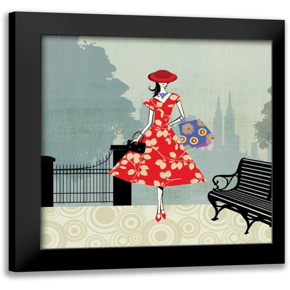 Pearce, Allison 12x12 Black Modern Framed Museum Art Print Titled - Central Park