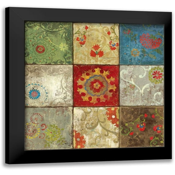 Pearce, Allison 12x12 Black Modern Framed Museum Art Print Titled - Suzani II