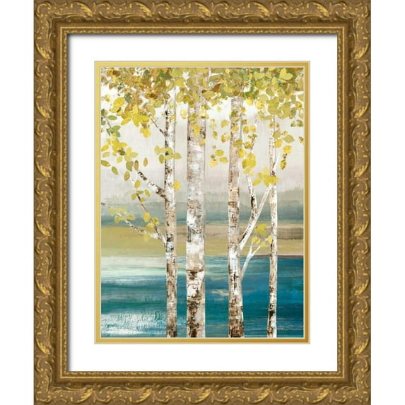Pearce, Allison 12x14 Gold Ornate Wood Framed with Double Matting Museum Art Print Titled - Down by the River II