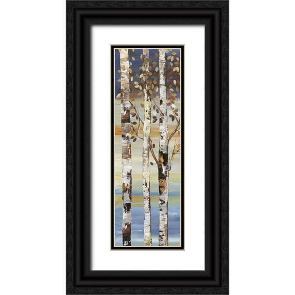 Pearce, Allison 13x32 Black Ornate Wood Framed with Double Matting Museum Art Print Titled - Dark Birch II