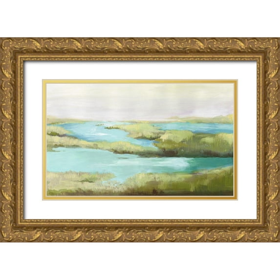 Pearce, Allison 14x10 Gold Ornate Wood Framed with Double Matting Museum Art Print Titled - Paradis Perdus
