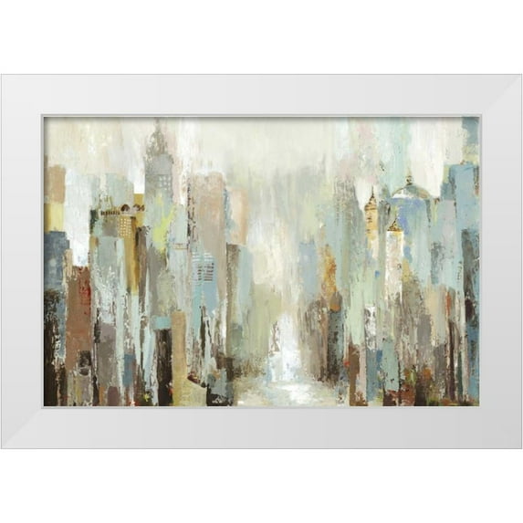 Pearce, Allison 14x11 White Modern Wood Framed Museum Art Print Titled - Misty City
