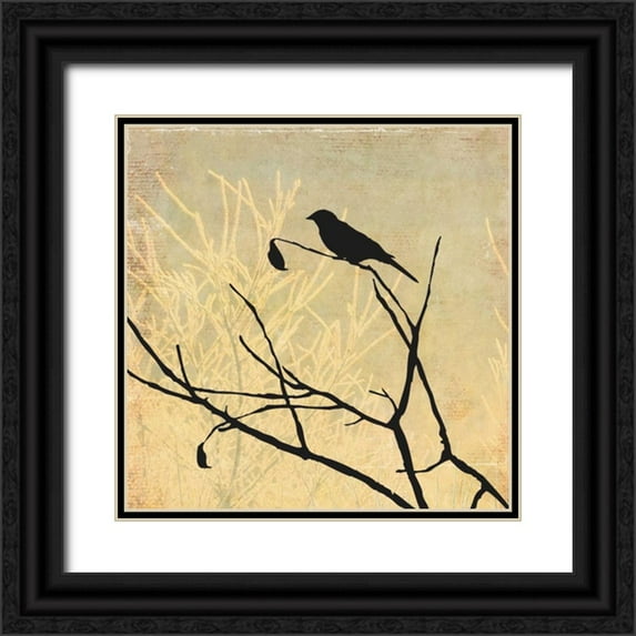 Pearce, Allison 15x15 Black Ornate Wood Framed with Double Matting Museum Art Print Titled - Perched