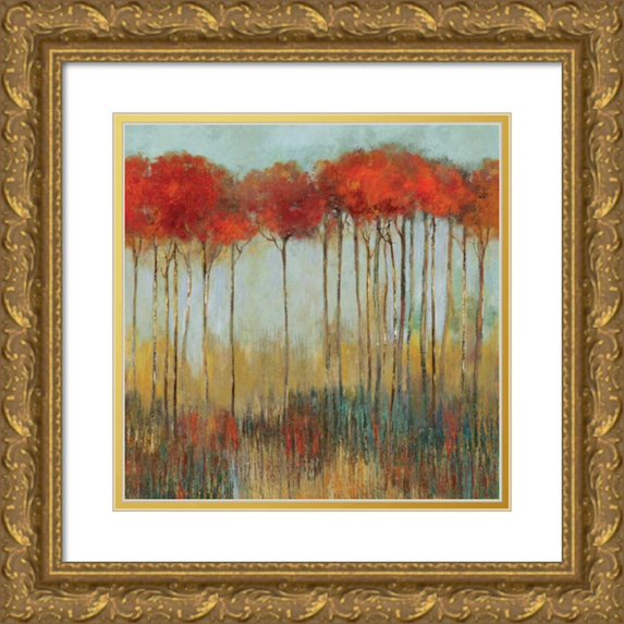 Pearce, Allison 15x15 Gold Ornate Wood Framed with Double Matting Museum Art Print Titled - Amongst Friends I