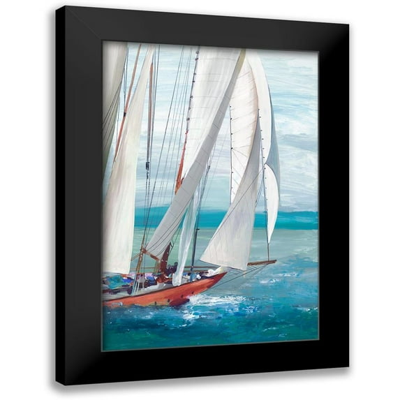 Pearce, Allison 17x24 Black Modern Framed Museum Art Print Titled - Single Sail I