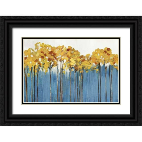 Pearce, Allison 18x13 Black Ornate Wood Framed with Double Matting Museum Art Print Titled - Arbre Bleu