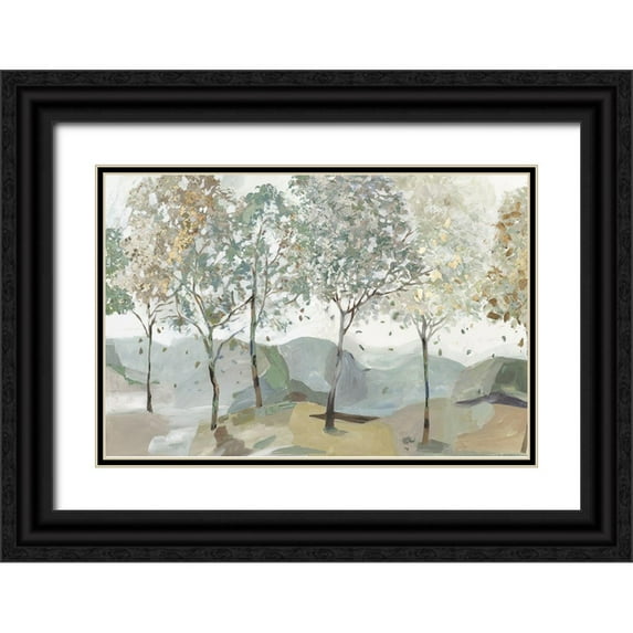 Pearce, Allison 18x13 Black Ornate Wood Framed with Double Matting Museum Art Print Titled - Breezy Landscape I