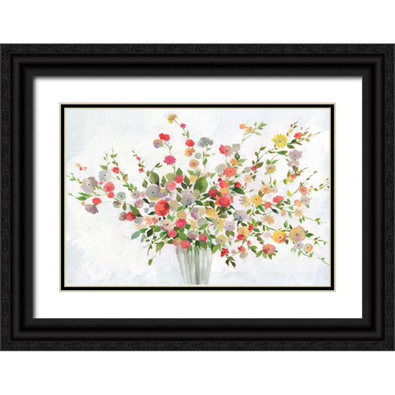 Pearce, Allison 18x13 Black Ornate Wood Framed with Double Matting Museum Art Print Titled - New spring bouquette