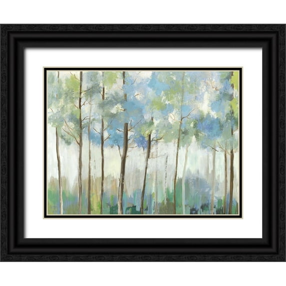 Pearce, Allison 18x15 Black Ornate Wood Framed with Double Matting Museum Art Print Titled - Forests Abode