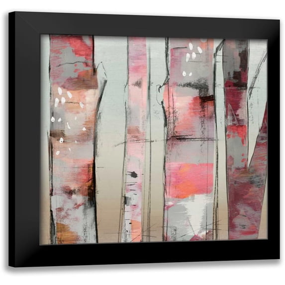 Pearce, Allison 20x20 Black Modern Framed Museum Art Print Titled - Sunset Birch II