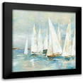 thumbnail image 1 of Pearce, Allison 20x20 Black Modern Framed Museum Art Print Titled - White Sailboats, 1 of 5