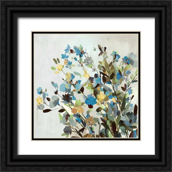 Pearce, Allison 20x20 Black Ornate Wood Framed with Double Matting Museum Art Print Titled - Spring Flowers