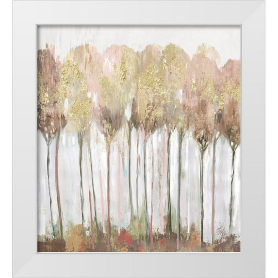 Pearce, Allison 20x22 White Modern Wood Framed Museum Art Print Titled - Tune of the Trees Blush