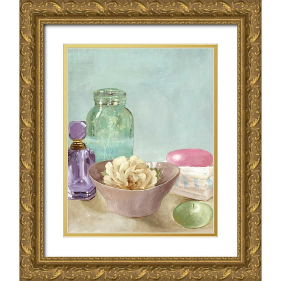 Pearce, Allison 20x24 Gold Ornate Wood Framed with Double Matting Museum Art Print Titled - Refreshing Spa - Mini