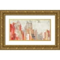 thumbnail image 1 of Pearce, Allison 24x14 Gold Ornate Wood Framed with Double Matting Museum Art Print Titled - Pink City, 1 of 4