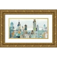 thumbnail image 1 of Pearce, Allison 24x14 Gold Ornate Wood Framed with Double Matting Museum Art Print Titled - Teal City I, 1 of 4