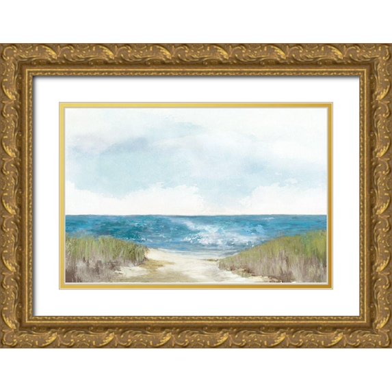 Pearce, Allison 24x17 Gold Ornate Wood Framed with Double Matting Museum Art Print Titled - Sunny Beach II