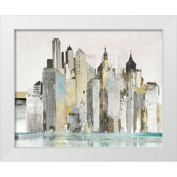 Pearce, Allison 24x20 White Modern Wood Framed Museum Art Print Titled - Bustling City