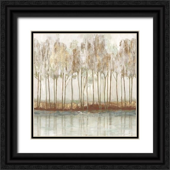 Pearce, Allison 26x26 Black Ornate Wood Framed with Double Matting Museum Art Print Titled - Lynn Peak II