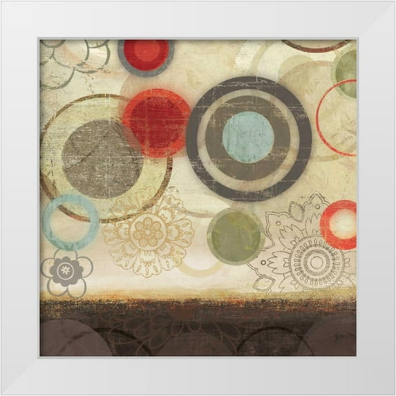 Pearce, Allison 26x26 White Modern Wood Framed Museum Art Print Titled - Colourful Elements I