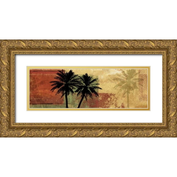 Pearce, Allison 32x13 Gold Ornate Wood Framed with Double Matting Museum Art Print Titled - Oceanview I