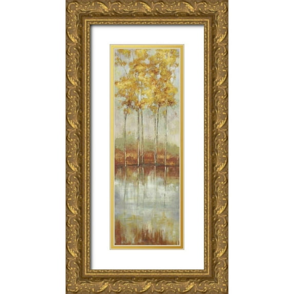 Pearce, Allison 7x14 Gold Ornate Wood Framed with Double Matting Museum Art Print Titled - Reflections II
