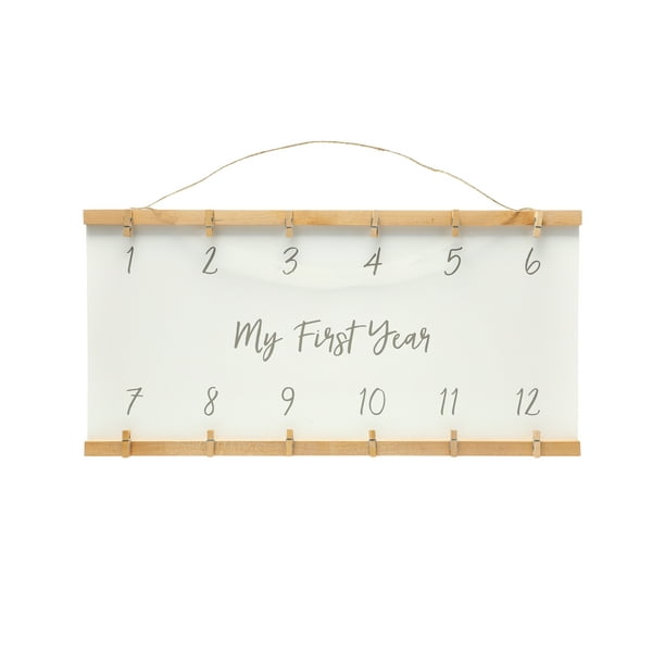 Pearhead Baby’s First Year Photo Frame, Baby Monthly Growth Milestone