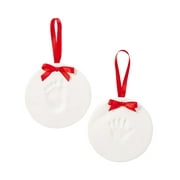 Pearhead Babyprints 2-Pack Baby Handprint and Footprint Ornament Kit, DIY Christmas Holiday Keepsake, Set of 2