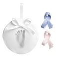 thumbnail image 1 of Pearhead Babyprints Handprint or Footprint Keepsake, DIY Clay Ornament Kit, Newborn Keepsake, White, 1 of 9