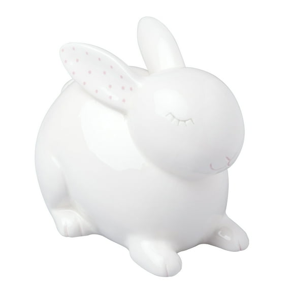 Pearhead Bunny Coin Savings Bank, White