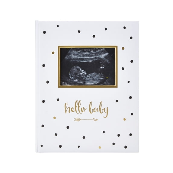 Pearhead Hello Baby Memory Babybook, White & Black