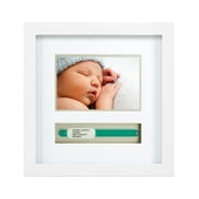 Pearhead Hospital ID Bracelet 4" X 6" Photo Frame, White, Newborn Keepsake