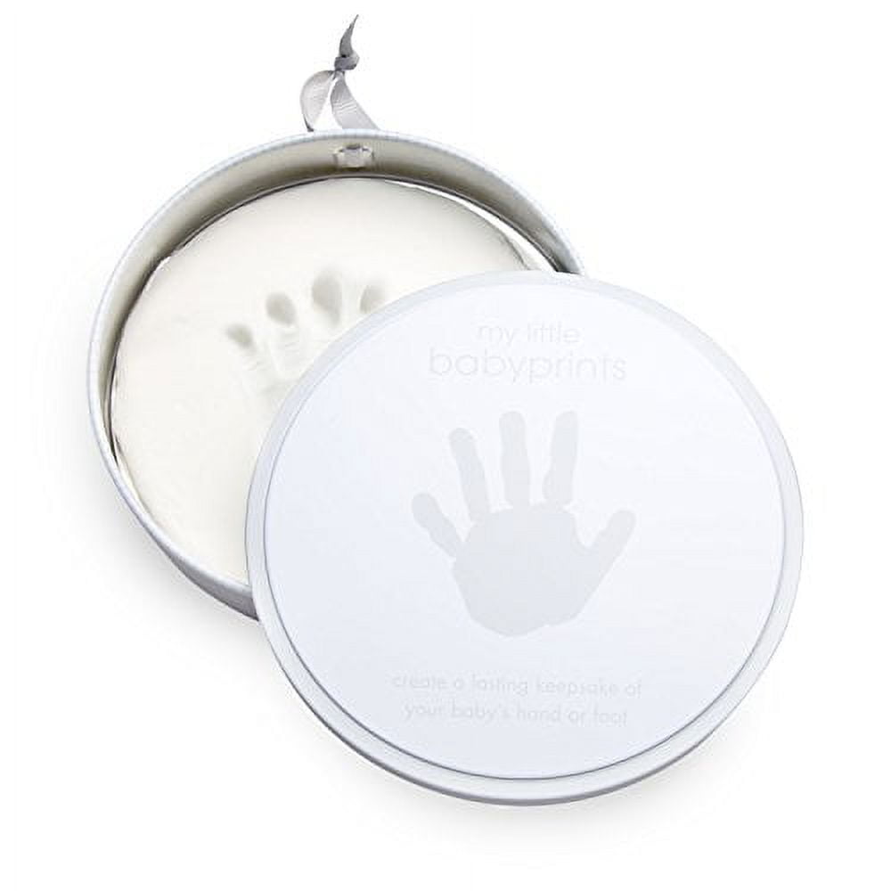 KeaBabies Personalized Baby Hand and Footprint Kit, for Newborn, Boy, Girl  (Alpine White)