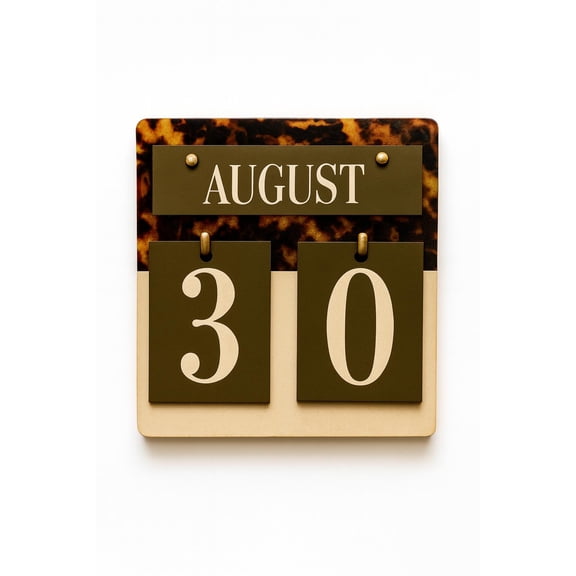 Pearhead Perpetual Desk Calendar with Easel in Tortoise Shell Design