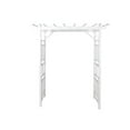 thumbnail image 1 of Pearington Arched Trellis Garden Arbor, White PVC, 1 of 8