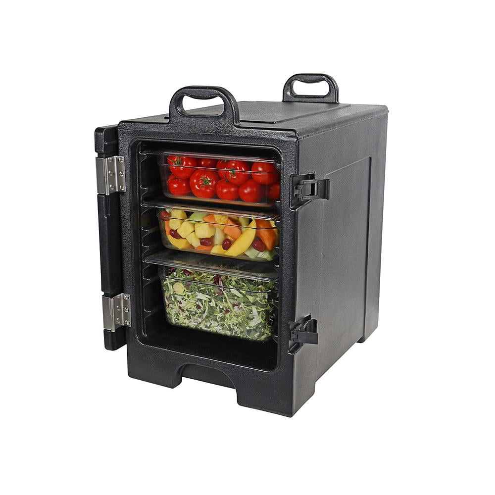 Black 81 Quart Insulated Food Pan Carrier with Latch