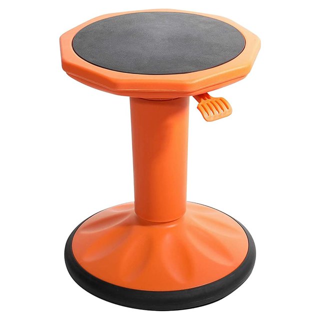 Pearington SitFree Height-Adjustable Wobble Stool, Orange