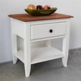 thumbnail image 1 of Pearl 1 Drawer End Table, Ivory & Maple, 1 of 1