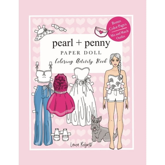 Pearl And Penny Paper Doll: Coloring Activity Book, (Paperback)