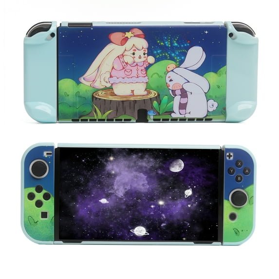 Pearl Angeli Protective Case for Nintendo Switch - PC Case Cover for Nintendo Switch Console and Joy-Con-RABBIT WIZARD