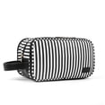 thumbnail image 1 of Pearl Angeli Toiletry Bag for Women Portable Cosmetic Bag Large Wash Bag Toiletries Storage Bag Waterproof Stripe Makeup Bag for Girls Ladies (Black), 1 of 6