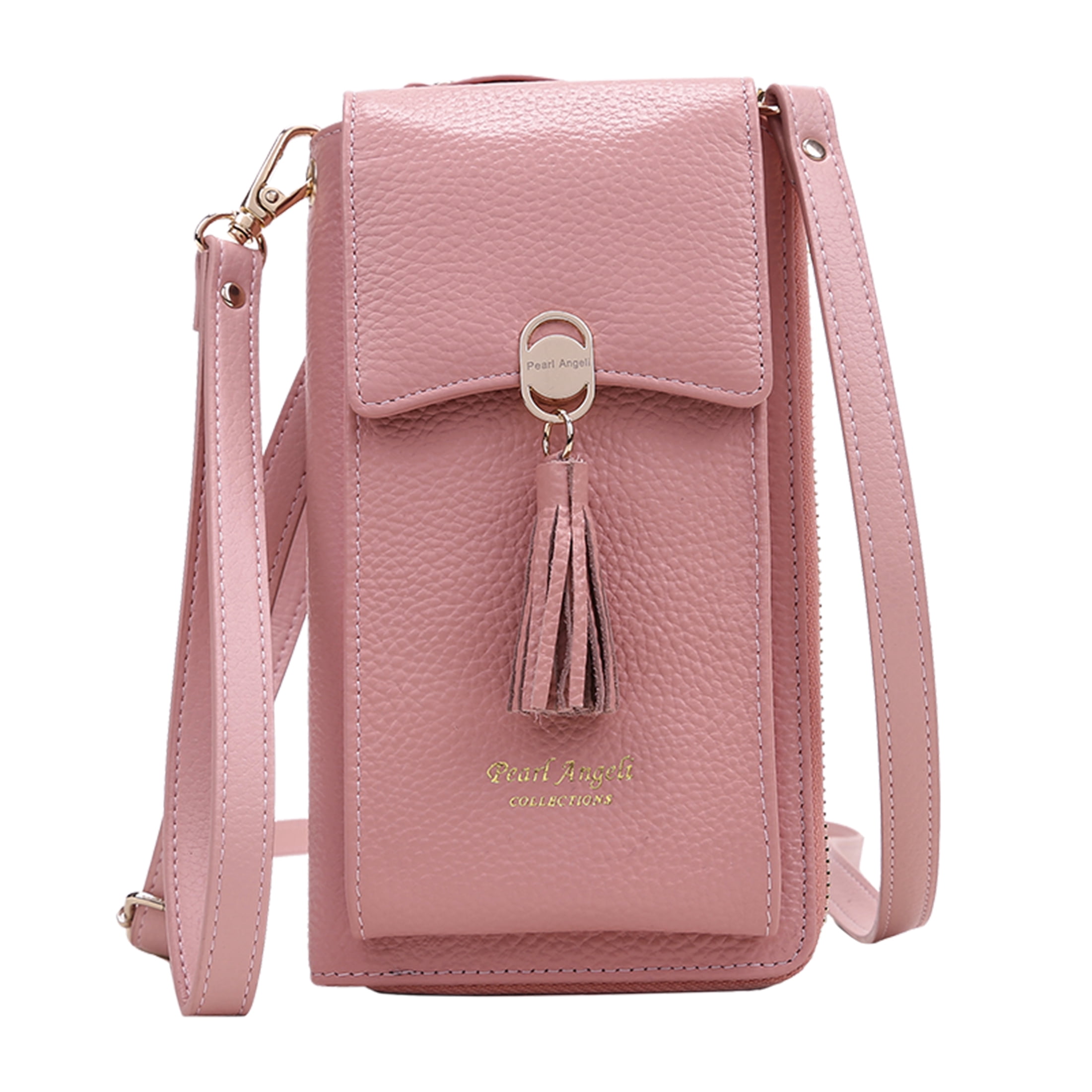 Pearl Angeli Small Crossbody Bags for Women Genuine Leather Shoulder Bag  with RFID Credit Card Holders