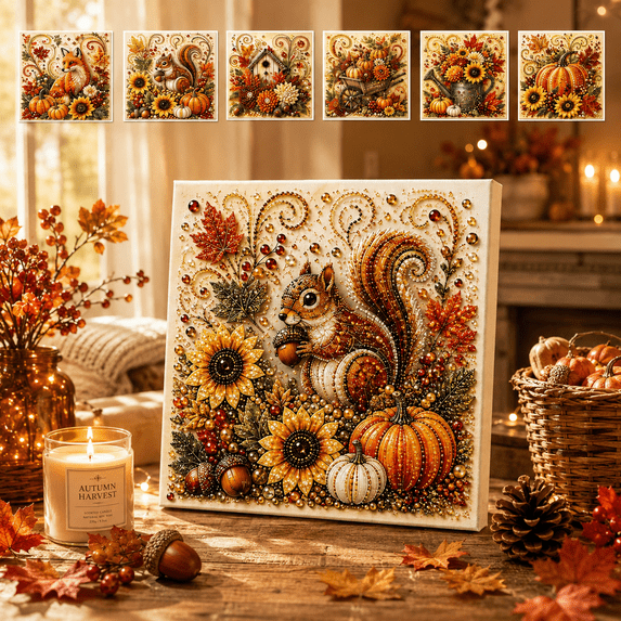 Pearl Art Kit for Adults Diamond Painting Fall Autumn DIY Craft Set