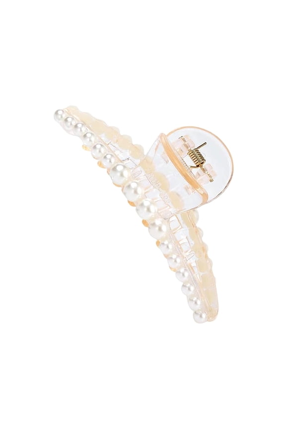 Pearl Barrettes Elegant Back Head Hair Clip for Women Stylish Hair Accessories
