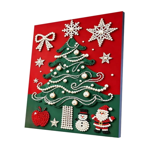 Pearl Bead Christmas Art Kit, Acrylic, For DIY Jewelry, Pottery Or Art Work, Compact Hobby Work Accessory Set