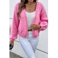 thumbnail image 1 of Pearl Beaded Drop Shoulder Duster Cardigan (L, Pink), 1 of 6