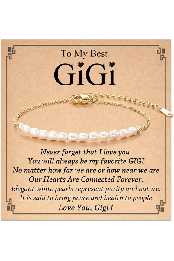 Pearl Bracelet for Women, Gifts for Mom, Mother-in-Law, Aunt, Grandma, Nana, Mimi, Gigi on Birthday Christmas Mothers Day Wedding Day