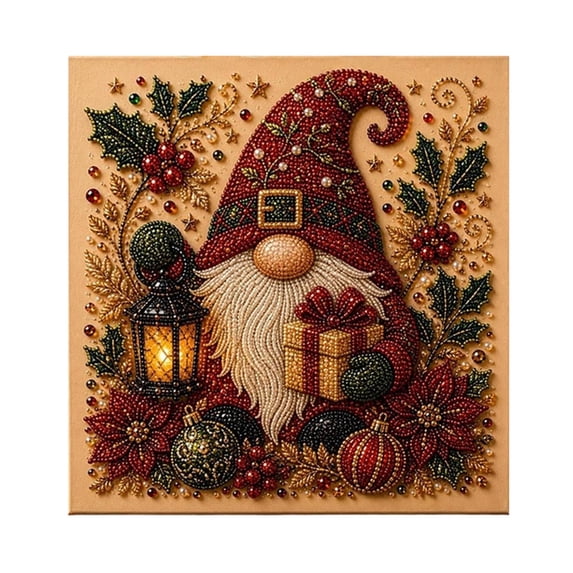 Pearl Christmas Wall Art Kit, Cute 3D DIY Pearl Painting For Adult Beginners, Seasonal Fall Halloween Holiday Sparkling Home Wall & Party Decor