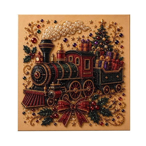 Pearl Christmas Wall Art Kit, Cute 3D DIY Pearl Painting For Adult Beginners, Seasonal Fall Halloween Holiday Sparkling Home Wall & Party Decor
