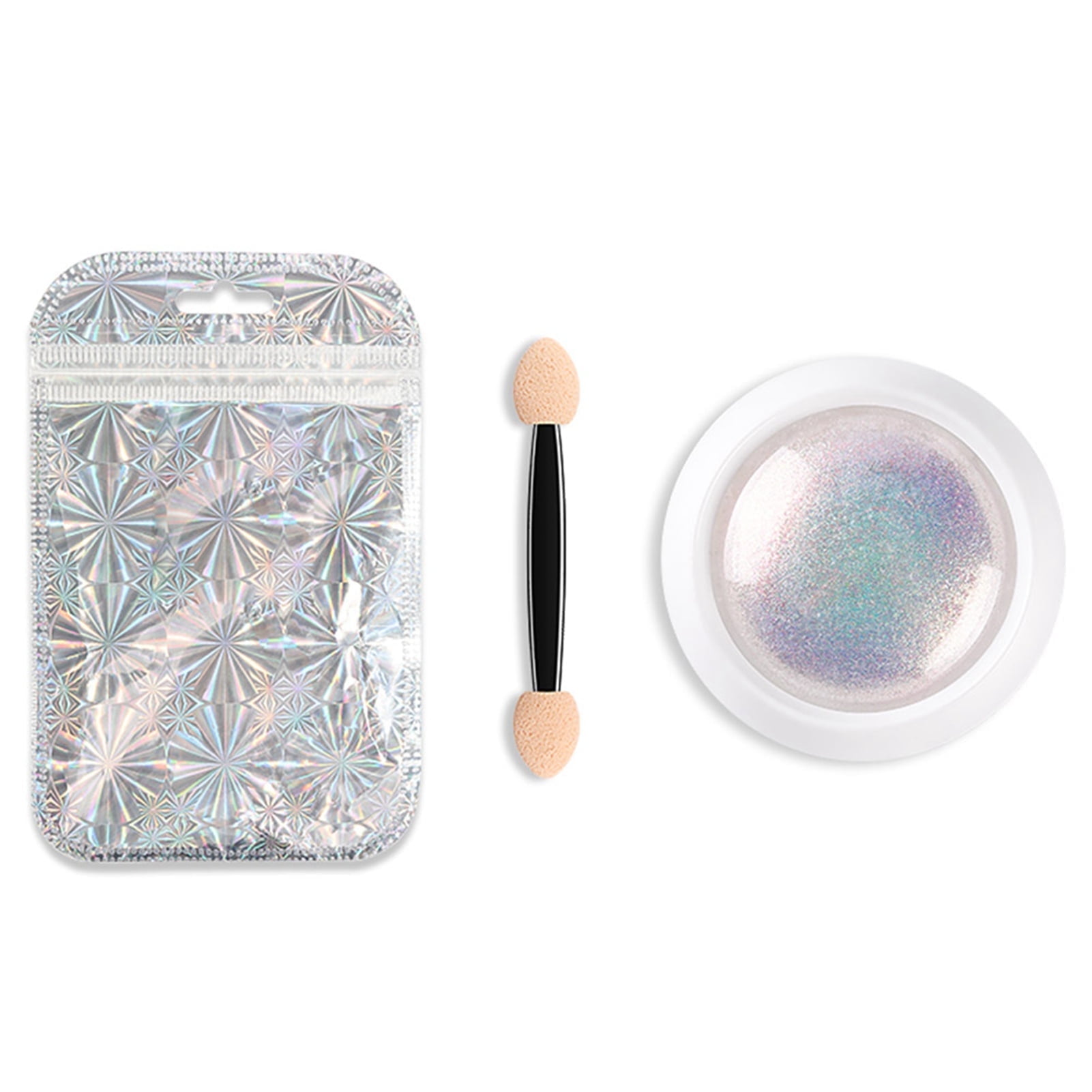 Pearl Chrome Nail Powder, Iridescent Aurora Mermaid Chrome Pearl Nail Glitter Powder holographic nail art decoration powder, Nail Chameleon Powder Metallic Mirror Effect